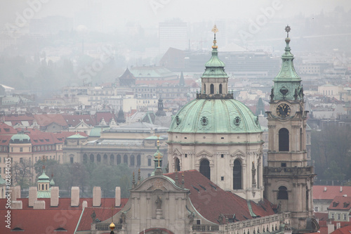 Saint Nicholas Church in Mala Strana in Prague, Czech Republic.