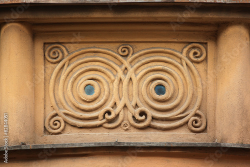 Ornamental decoration on the Art Nouveau building