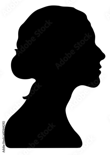 Tête femme silhouette