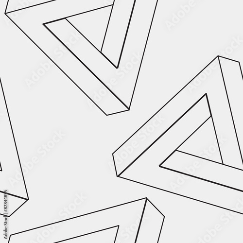  pattern of impossible shapes, rectangles, triangles