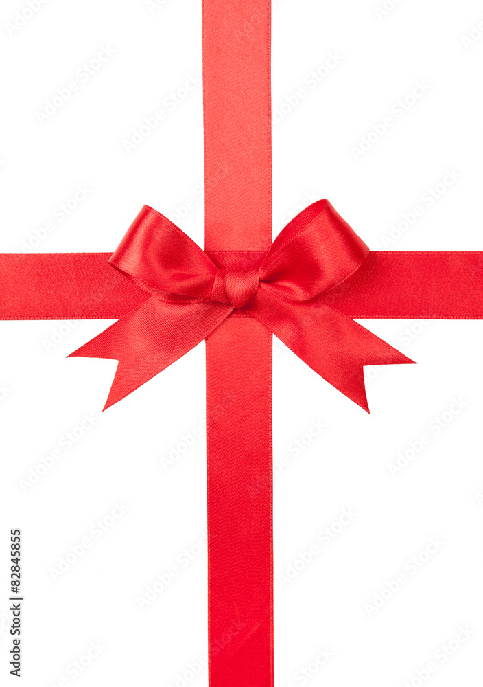 Beautiful red bow isolated on white background Beautiful red bow isolated on white background