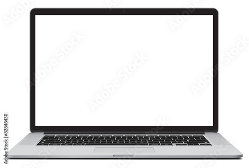 Vector illustration of laptop isolated on white background photo