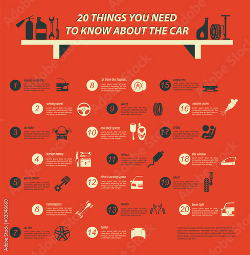Car service, repair Infographics