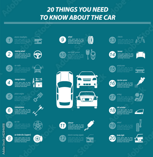 Car service, repair Infographics