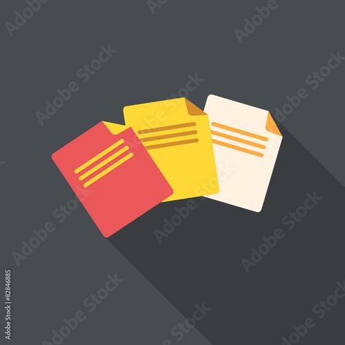 Flat design documents, vector illustration.