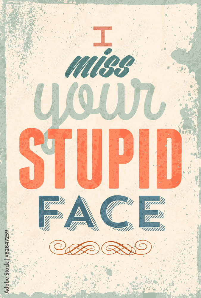 Fototapeta premium Vintage Saint Valentine's typography vector illustration EPS10.