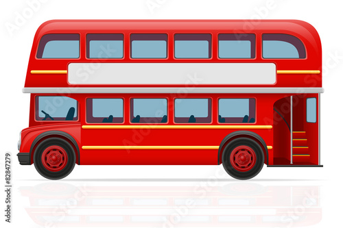 london red bus vector illustration