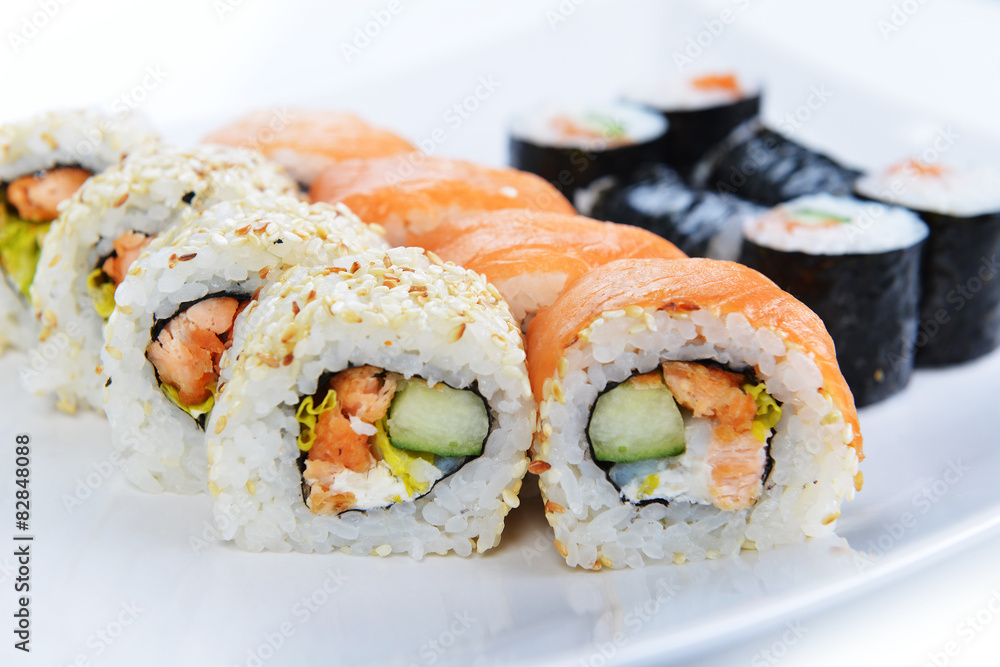 Delicious sushi rolls Delicious sushi rolls