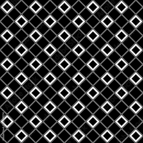 Abstract minimalistic black and white pattern rhombus