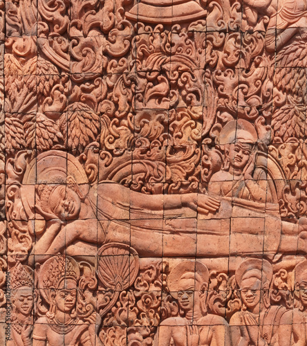 Sculpture of Buddha in the temple of Thailand