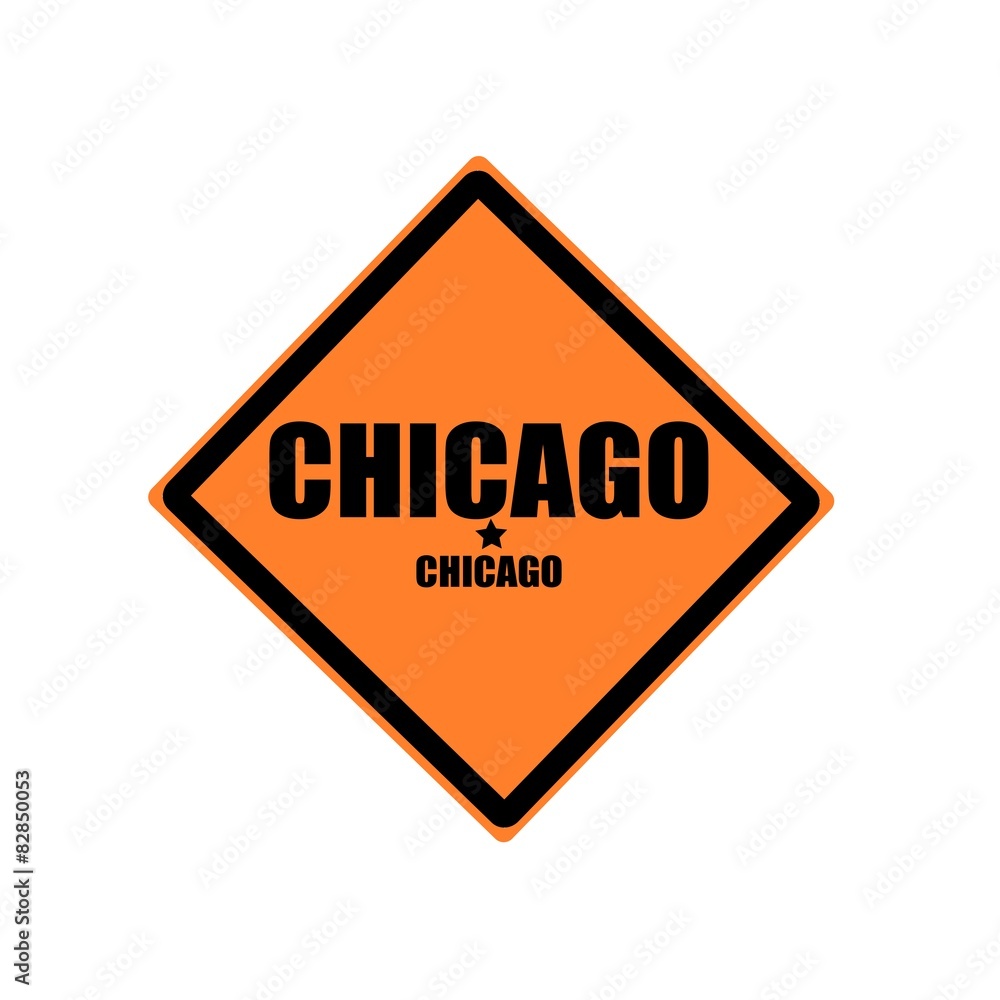 Chicago black stamp text on orange background Chicago black stamp text on orange background