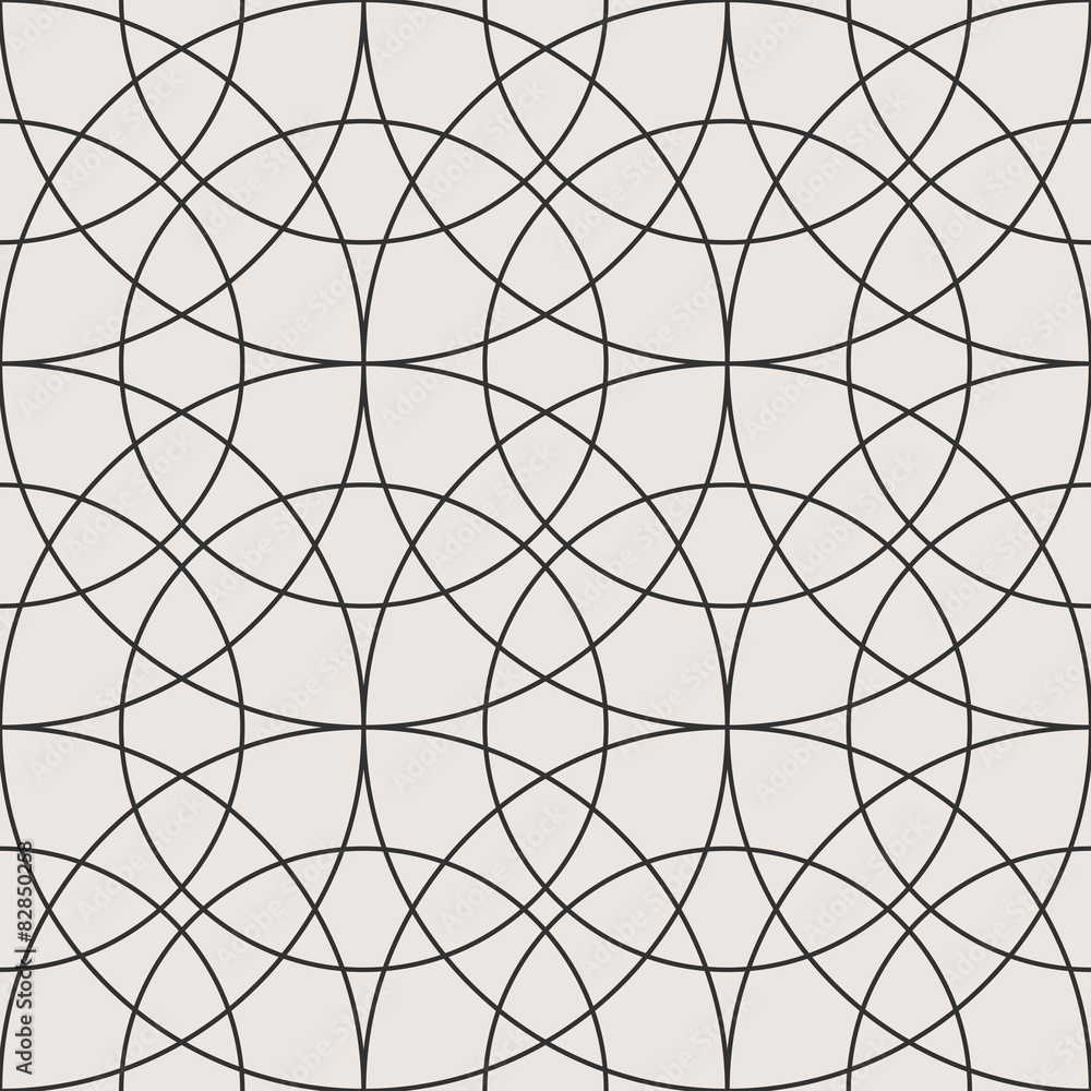 seamless pattern of circular lines in the Oriental style