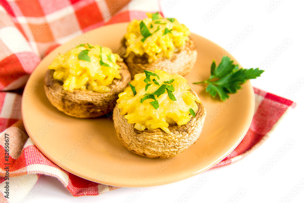 Mushrooms stuffed with cheese Mushrooms stuffed with cheese