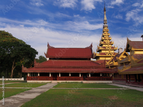 Royal palace in Mandalay, Burma
