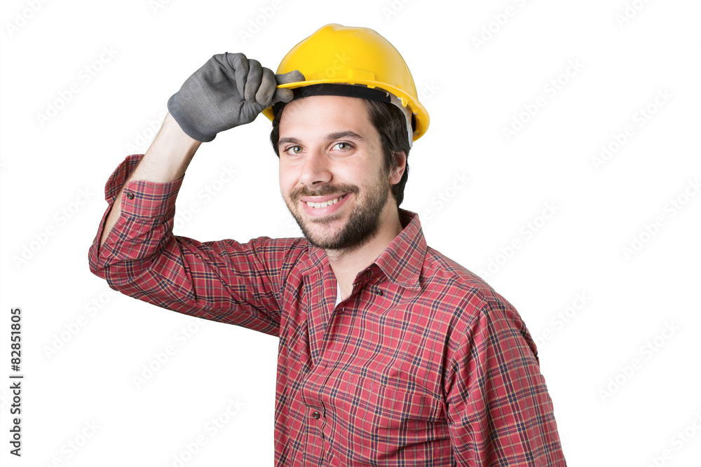 beautiful bearded man worker