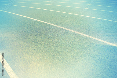 background of blue track for running at stadium