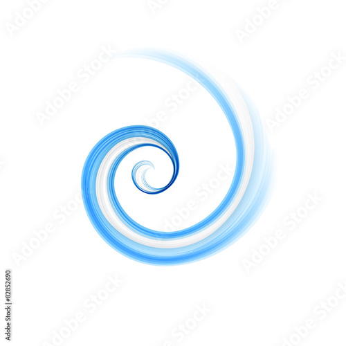 Vector sign vortex in blue and white