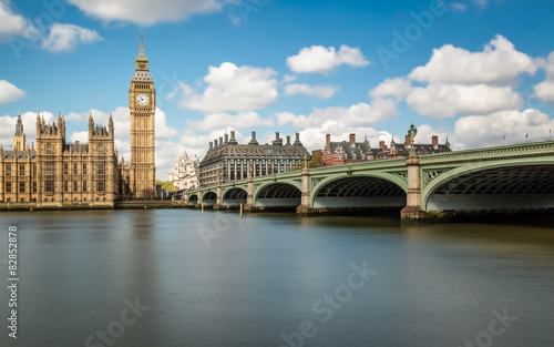 Big Ben  the Thames and Westminster Bridge