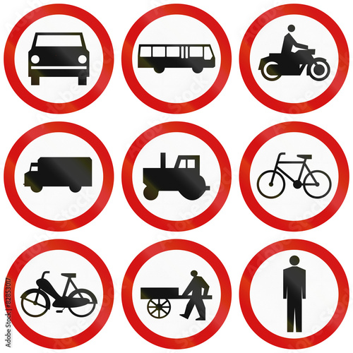 Prohibition Signs In Poland