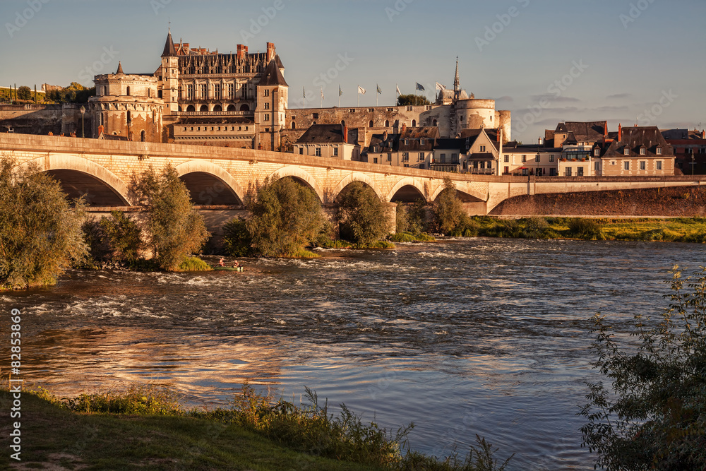 Chateau d`Amboise, France. This royal castle is located in Amboi