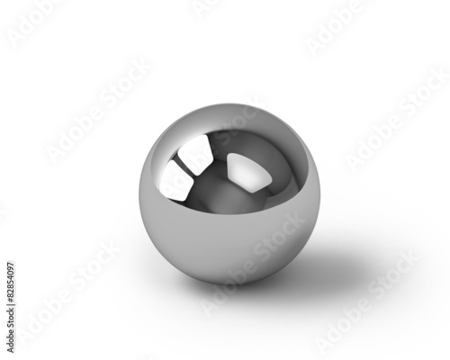 Glossy metal sphere with clipping path