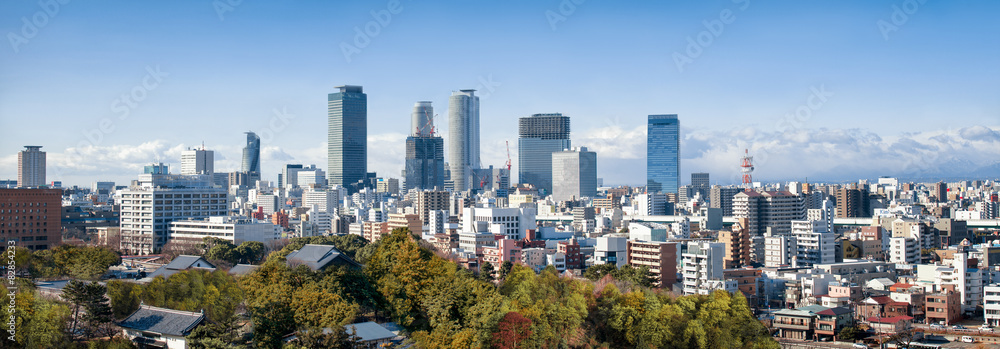 Naklejka premium Nagoya Skyline