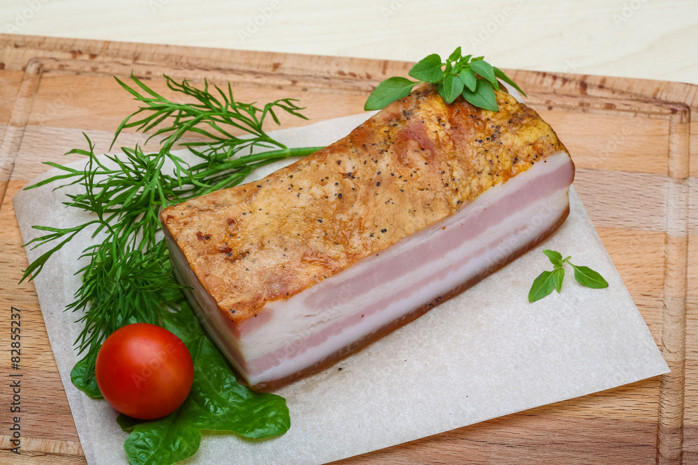 Raw bacon Raw bacon