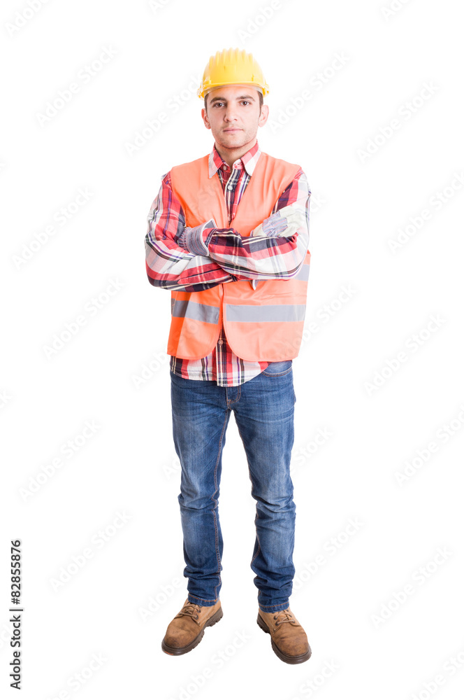 Builder or engineer standing Builder or engineer standing