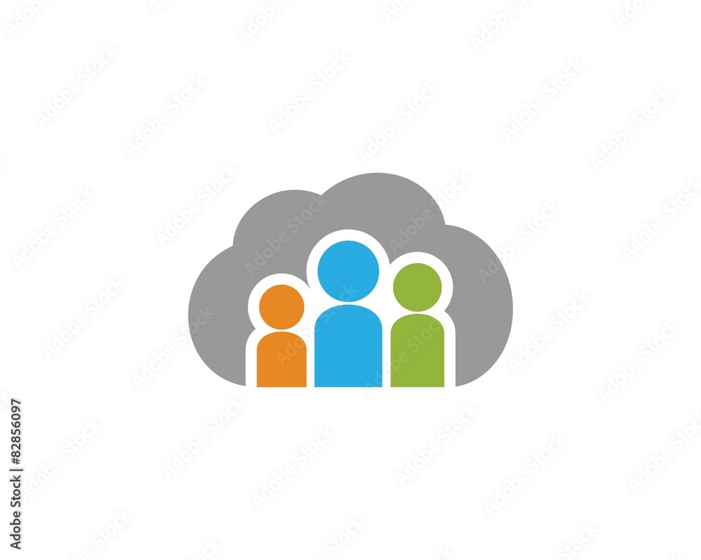 people inside cloud logo people inside cloud logo