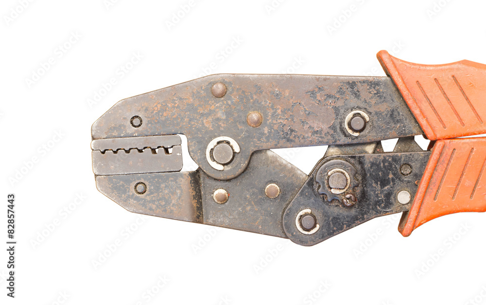A bunch of electrical tools isolated on white. A bunch of electrical tools isolated on white.