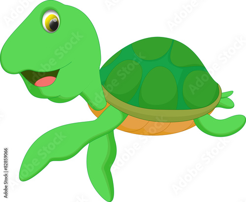 cute sea turtle cartoon