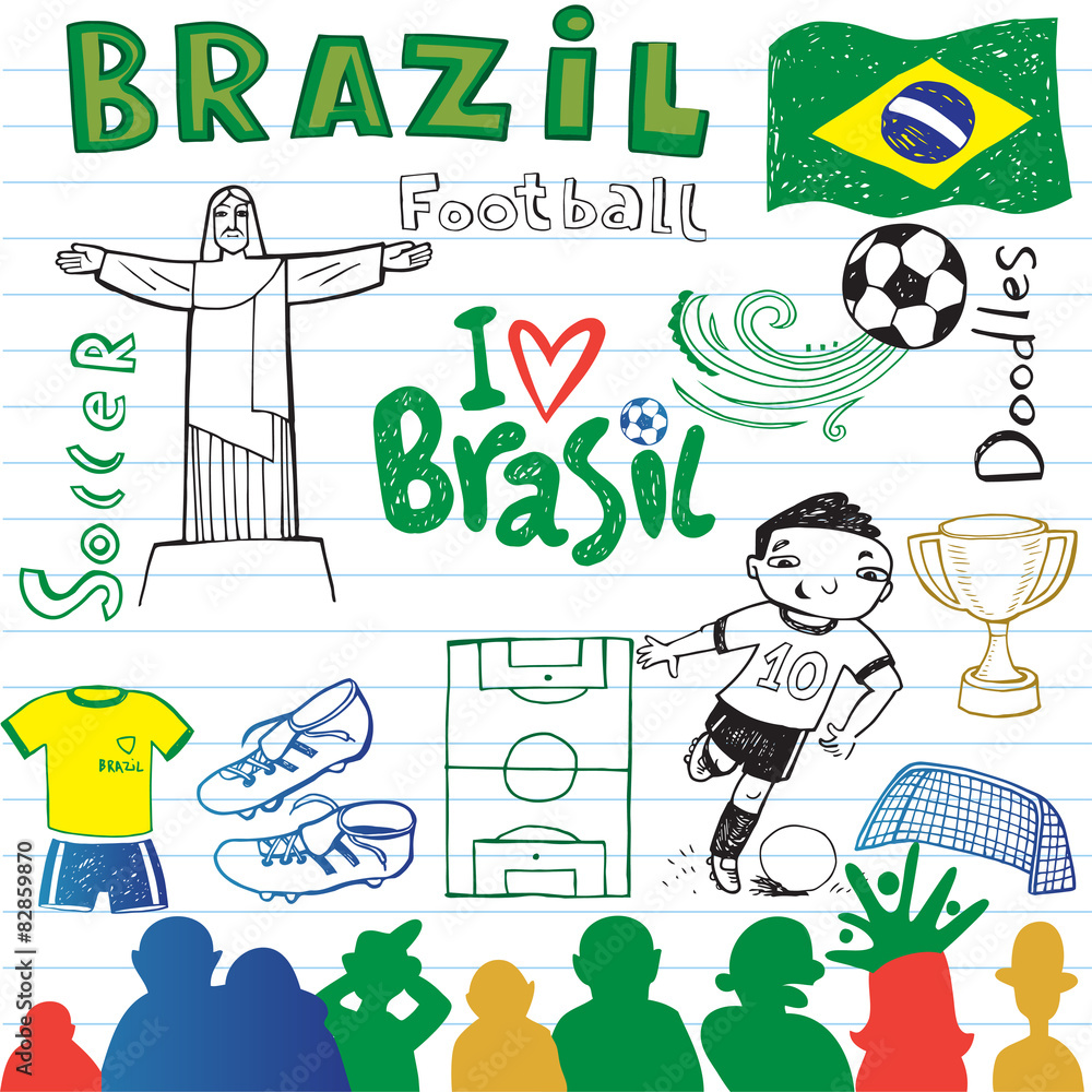 Naklejka premium Brazilian soccer