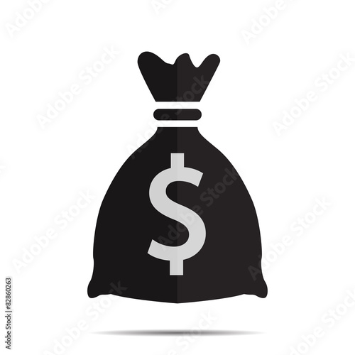 Bag dollar icon vector illustration