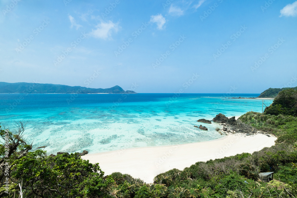 Tropical beach and clear tropical water, Amami Oshima, Japan Tropical beach and clear tropical water, Amami Oshima, Japan