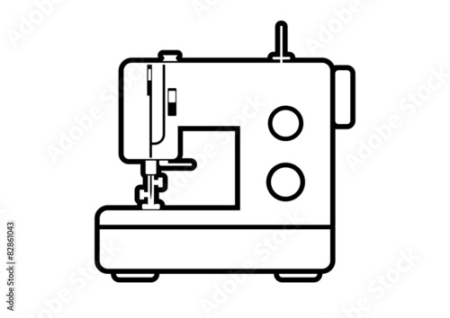  Sewing machine icon on white background
