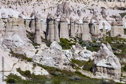 bizarre rock formations of Cappadocia  Turkey