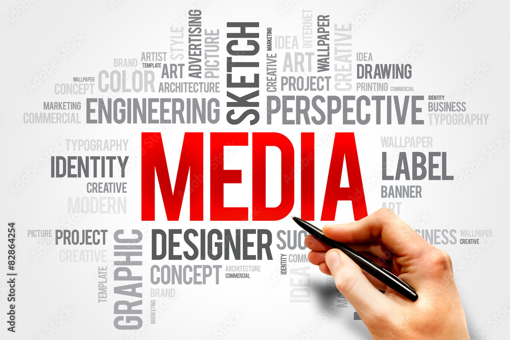 MEDIA word cloud, business concept MEDIA word cloud, business concept