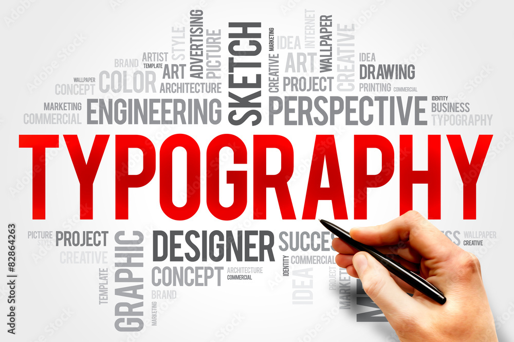 TYPOGRAPHY word cloud, business concept TYPOGRAPHY word cloud, business concept