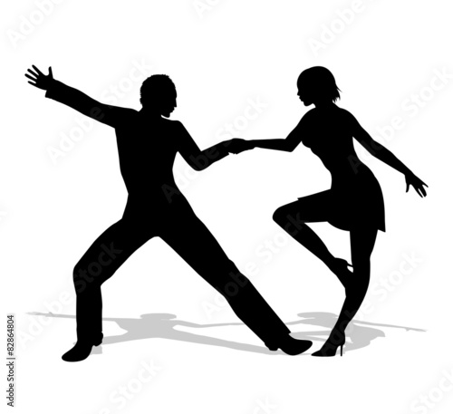 silhouette di ballerini di liscio