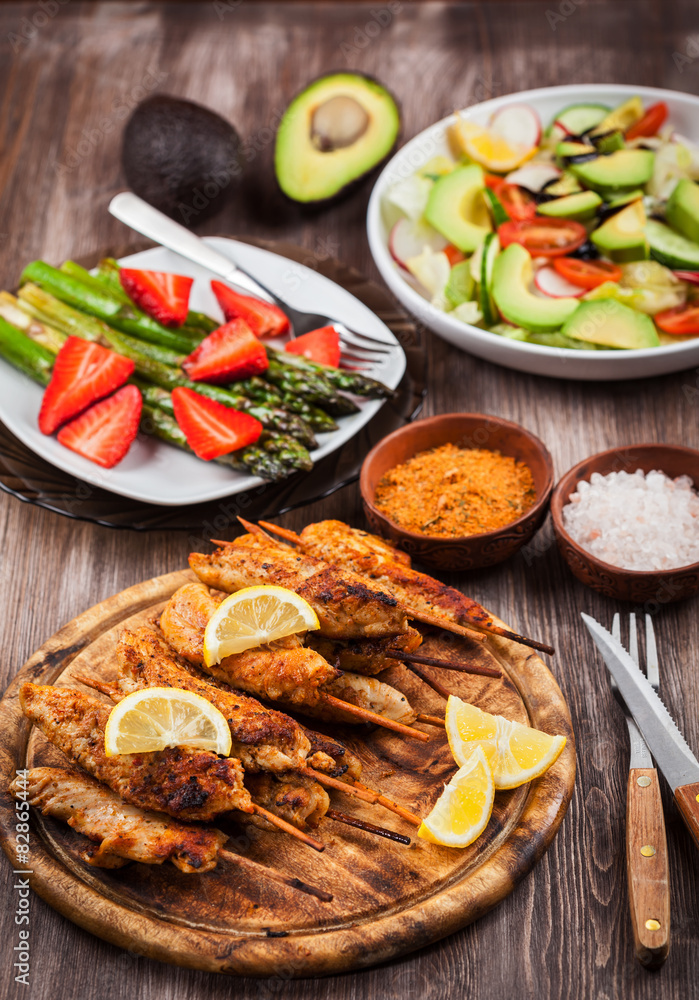 Grilled chicken skewers Grilled chicken skewers