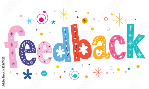 feedback text decorative lettering type design