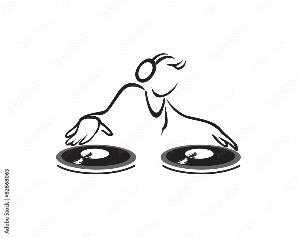 DJ Silhouette Stock Vector Adobe Stock