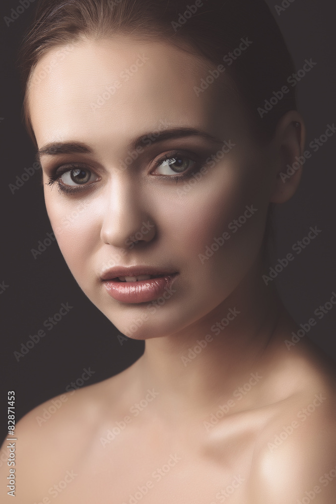 studio portrait of young beautiful girl studio portrait of young beautiful girl