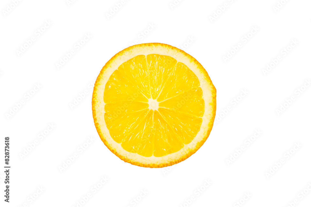 slice of orange fruit isolated slice of orange fruit isolated
