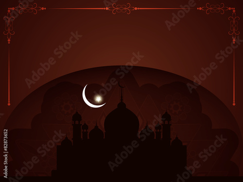 Elegant card for Islamic festivals Ramadan and Eid.