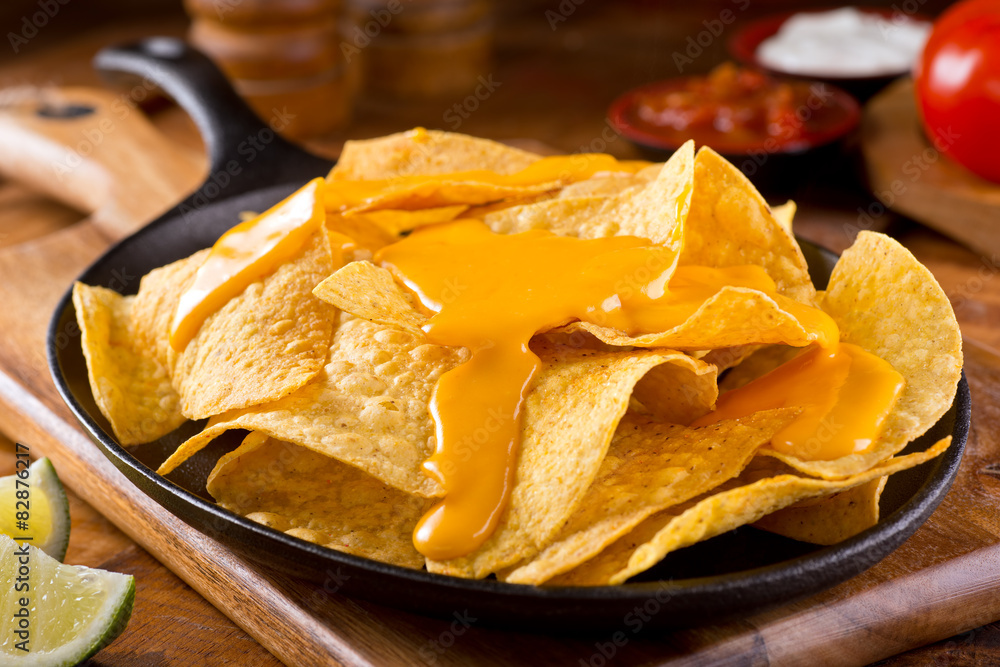 Nachos with Cheese Sauce Nachos with Cheese Sauce