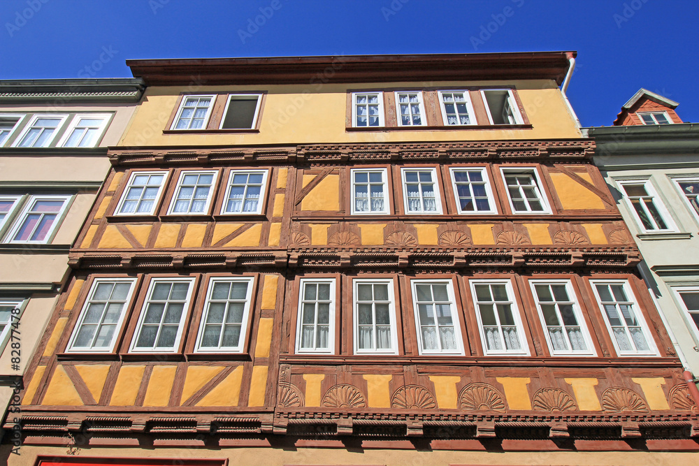 Fototapeta premium Bad Langensalza: Bürgerhäuser in Altstadt (Thüringen)