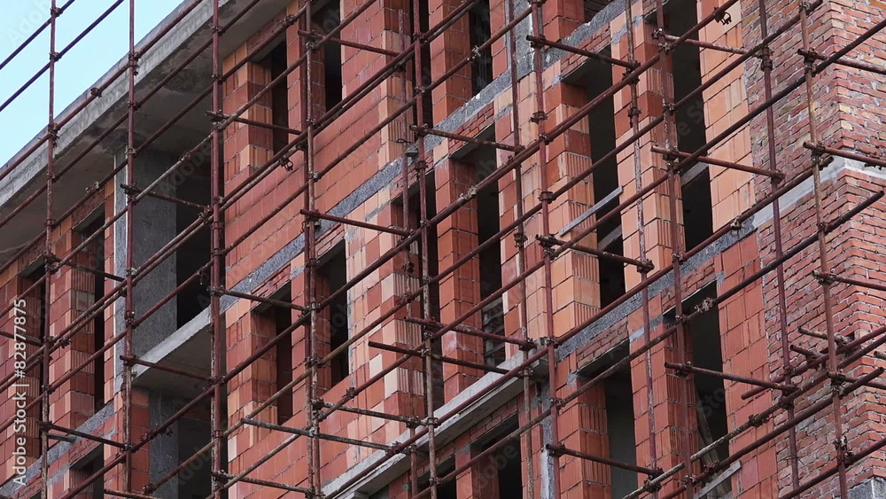 Construction Site, REsidential Building and Scaffolding Construction Site, REsidential Building and Scaffolding
