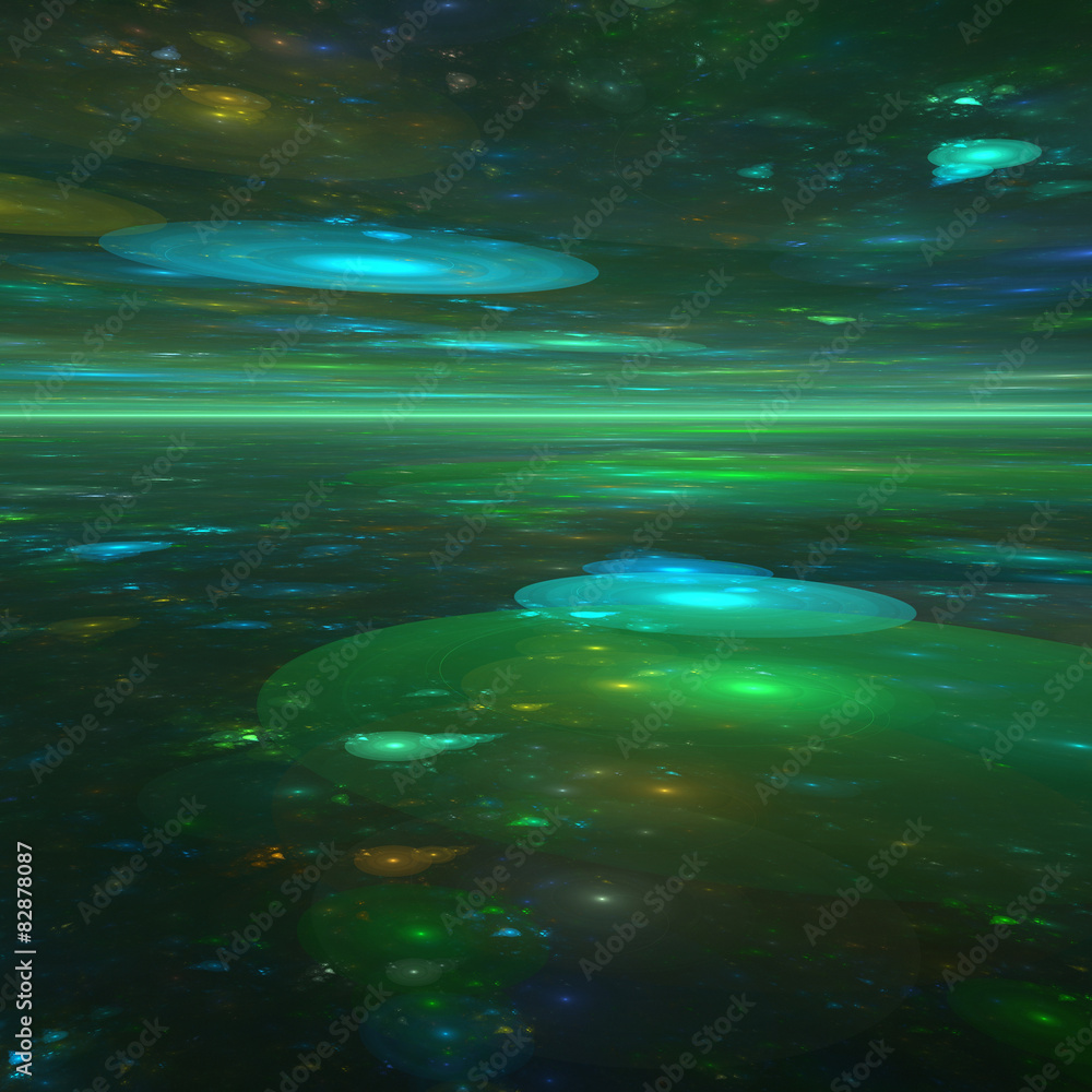 Abstract shapes made of fractal textures. Abstract shapes made of fractal textures.