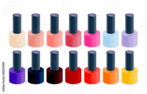 Realistic Nail Polish Vector Illustration